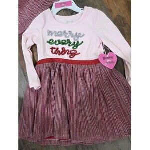 NWT Little Girls Christmas Dress Size 2T Young Hearts Brand New